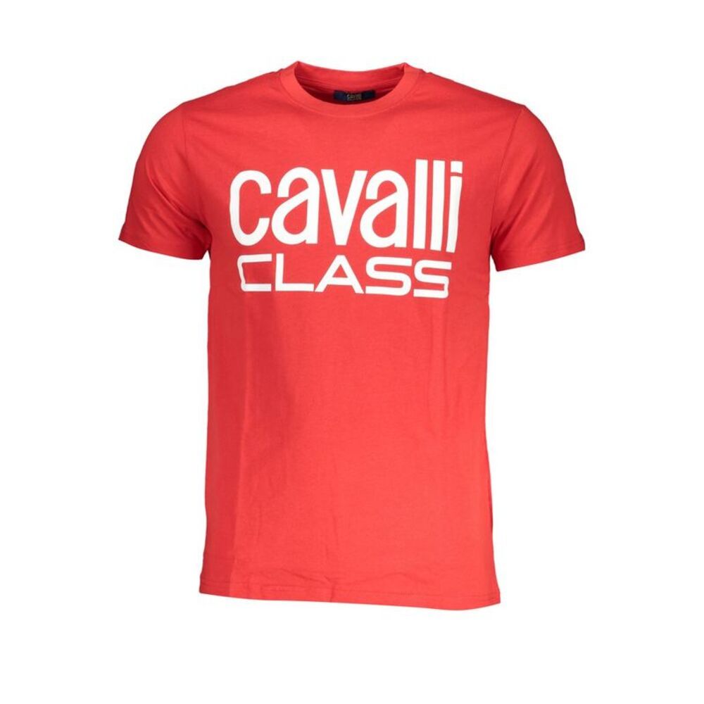 Cavalli Class Rosso Cotton Men Men's T-Shirt